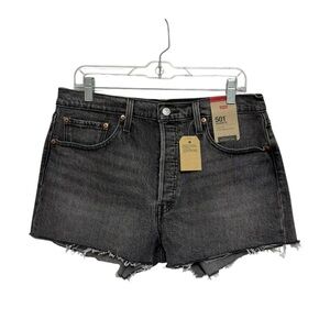 NWT Levi’s 501 Women’s Cutoff Denim Shorts in Washed Black - Size 31